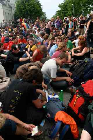 G8-Blockade bei Börgerende